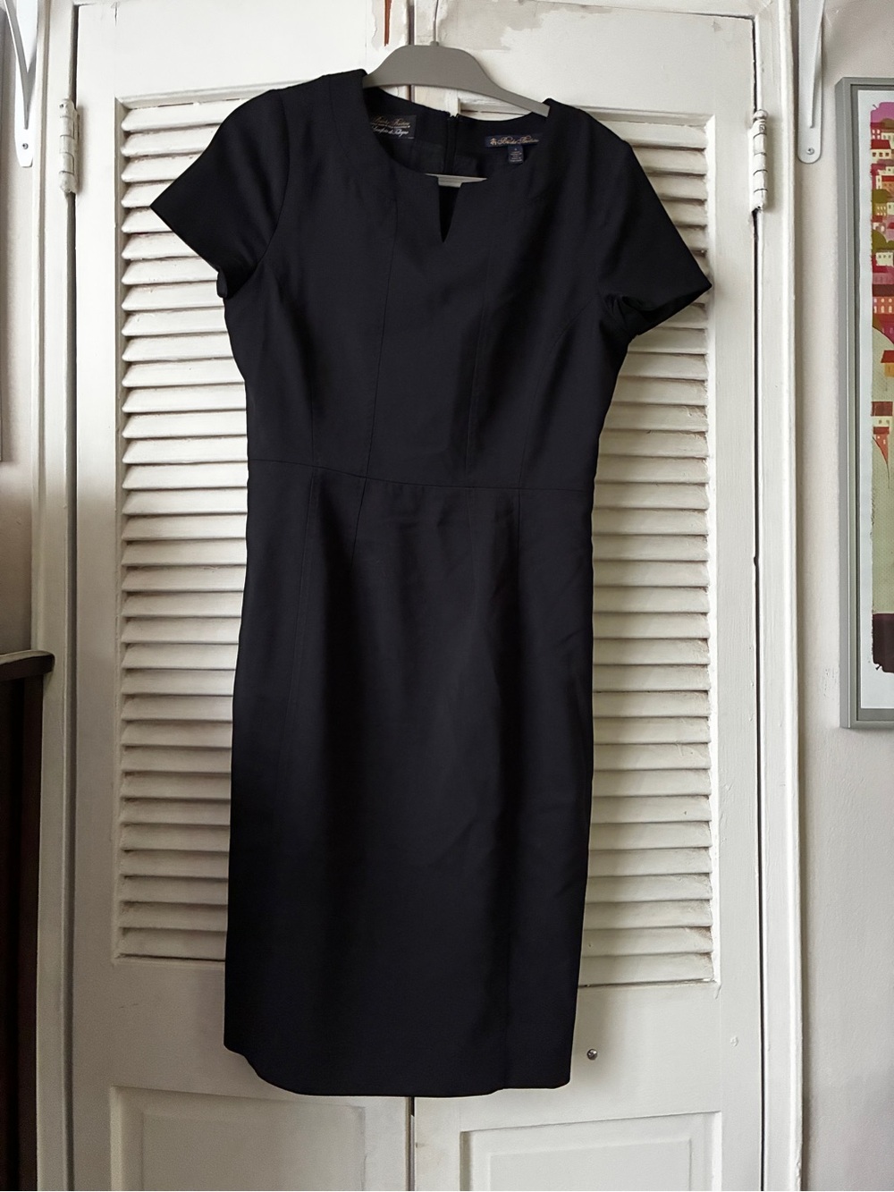 Brooks Brothers Classic Black Sheath Dress -
